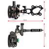 Archery 5 Pin Bow Sights Compound Bow Sight 0.019'' Optical Fiber CNC Aluminum Micro-Adjust Bow Sight with Bow Sight Light for Left-Handed and Right-Handed Universal view 3