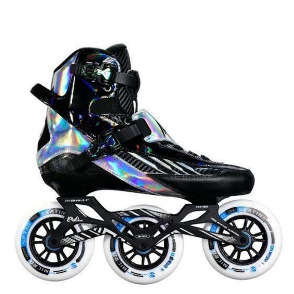 Delta Acceleration Adult Carbon Professional Freestyle Speed Slalom Inline Skate Unisex (EU 40 / USM 7.5 / USL 8 / 260mm)