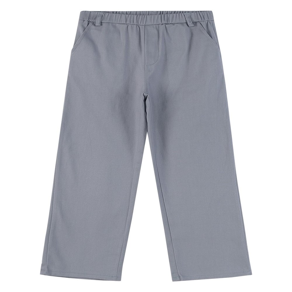 YiZYiF Boys Elastic Waist Pants Kids School Uniform Slacks Pants with Pockets 1-16 Years Grey 1-2 Years