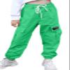 AOWKULAE Women Cargo Pants, Drawstring Elastic Waist Loose Tapered Cargo Jogger Pants with Multi Pockets for Women, Kelly Green, Large view 1