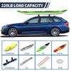 Universal Car Soft Roof Rack for Kayak/Canoe/Surfboard/SUP/Snowboard,Roof Rack Pads Carrier System Include 2 16FT Tie Down Straps,2 Ratchet Pulley Ropes,2 Hood Loops and Storage Bag with Crossbar view 3
