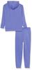 Amazon Essentials Unisex Kids' Modern Sweatsuit Set, 2 Piece Hooded Outfit, Pack of 2, Purple Blue, Large view 2