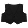 Jelory Boys Wedding Suit Vest Single-Breasted Tuxedo Suit Formal Dress Waistcoat for Pageant Black 5 Years
