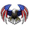 Kramer Bald Eagle USA American Flag Sticker for Car Vinyl Decal Truck Window Car Bumper Sticker (3"  2.5") view 1