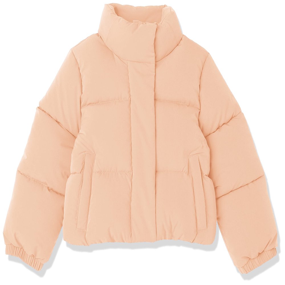 Amazon Essentials Girl's Modern Matte Puffer, Light Brown, XX-Large