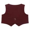 Hularka Kids Boys 2 Button Formal Suit Vest V Neck Single-Breasted Waistcoat for Wedding Birthday Party Burgundy 6 Years view 2