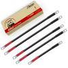 Roykaw 4 Gauge Golf Cart Battery Cables Fits Club Car Precedent 2008-Up 48 Volt Models, Heavy-Duty Pure Copper Tin-Coated Cable Lugs, Anti-Corrosion/Anti-Oxidation, 5 Pieces Set view 1