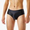 Hularka Men's Nylon Oil Shiny Briefs Low Rise Bulge Pouch Thongs Underwear Sissy Panties Underpants Black Medium view 4