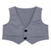 Jelory Boys Wedding Suit Vest Single-Breasted Tuxedo Suit Formal Dress Waistcoat for Pageant Grey 14 Years view 1