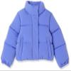 Amazon Essentials Girls' Cropped Full-Zip Puffer Jacket (Quilted Matte or Sherpa Fleece), Purple Blue, X-Small view 1