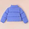 Amazon Essentials Girls' Cropped Full-Zip Puffer Jacket (Quilted Matte or Sherpa Fleece), Purple Blue, X-Small view 3