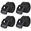 TRIWONDER Cinch Tie Down Strap Lashing Straps Heavy Duty Nylon Straps with Cam Buckles for Cargo, Trucks, Boat, Motorcycle,SUP, Kayak, Canoe, Trailer (1m, Black - 4 Pack) view 1