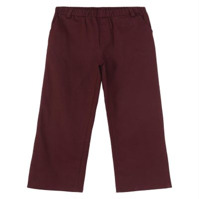renvena Boys School Uniform Straight-Fit Flat-Front Dress Pants Burgundy 4 Years