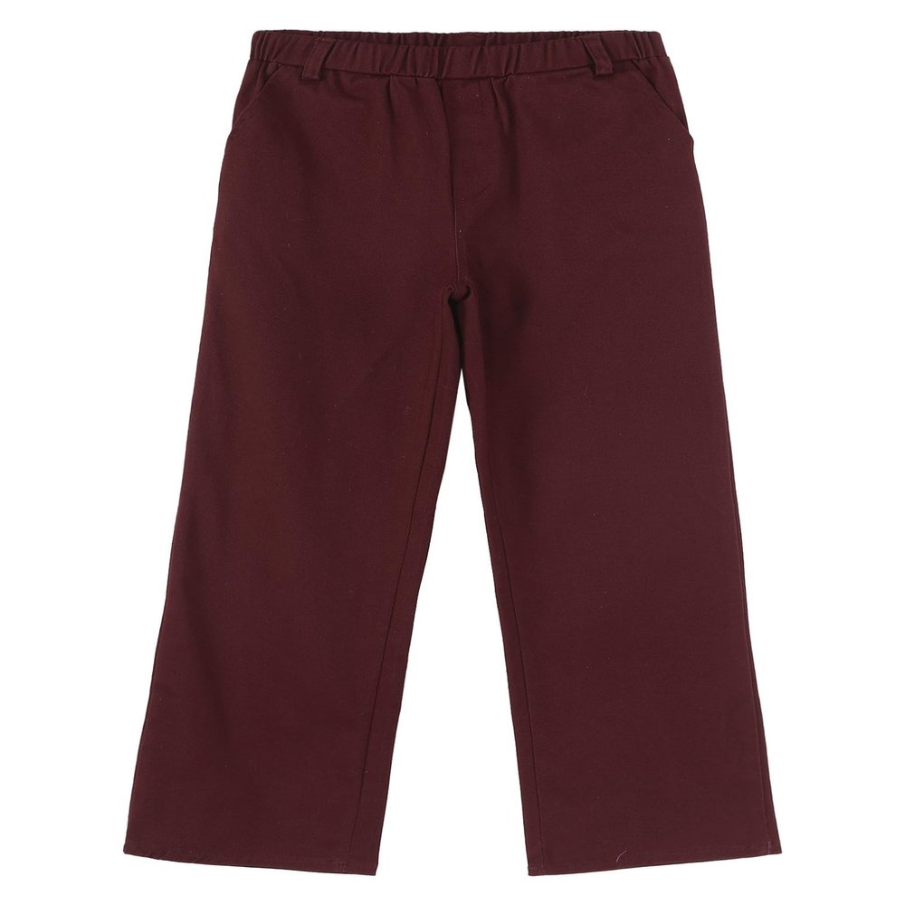 renvena Boys School Uniform Straight-Fit Flat-Front Dress Pants Burgundy 4 Years