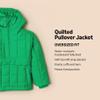 Amazon Essentials Toddler Boys' Quilted Pullover Jacket, Green, 3T view 2