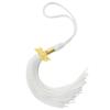 2025 Tassel 1PC,Graduation Cap Tassels Charm for 2025 Grads,2025 Tassel with 2025 Year Gold Date Charms for Graduate Parties Ceremonies Souvenir,Graduation Hat Decoration 9'' White view 1
