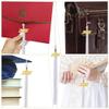 2025 Tassel 1PC,Graduation Cap Tassels Charm for 2025 Grads,2025 Tassel with 2025 Year Gold Date Charms for Graduate Parties Ceremonies Souvenir,Graduation Hat Decoration 9'' White view 4