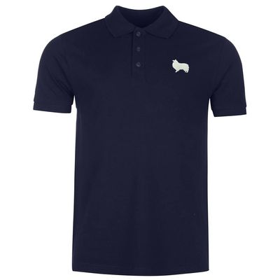 L8502-LXYB Polo Shirts for Men Shetland Sheepdog Embroidered Short Sleeve Mens Polo Shirts (Navy,XL,X-Large)