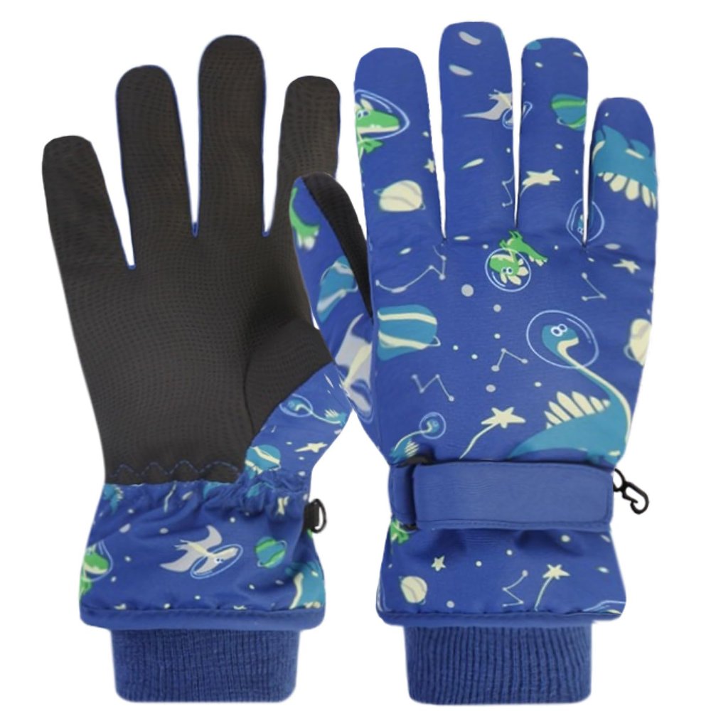 Azarxis Kids Ski Gloves Toddler Winter Cold Weather Warm Snow Mittens Windproof for Boys Girls Snowboarding Sledding Cycling (Royal Blue, 4-6 Years Old)