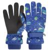 Azarxis Kids Ski Gloves Toddler Winter Cold Weather Warm Snow Mittens Windproof for Boys Girls Snowboarding Sledding Cycling (Royal Blue, 4-6 Years Old) view 1