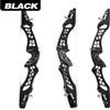 21/23/25 Inch ILF Recurve Bow Riser Aluminum CNC Milling Recurve Bow Riser Targeting Takedown Recurve Bow Riser Right Handed ILF Device for RH and and LH (25 inch/Right Hand, Black) view 2