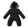 Boy Baby Coat Jumpsuit Warm Girl Winter Infant Jacket Outerwear Hooded Romper Boys Snow Suits (P-Black, 12-18 Months) view 3