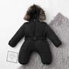 Boy Baby Coat Jumpsuit Warm Girl Winter Infant Jacket Outerwear Hooded Romper Boys Snow Suits (P-Black, 12-18 Months) view 4