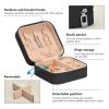 Wusikd Fairy Butterflies Jewelry Box PU Leather Travel Portable Flower Jewelry Case Storage Box for Women Rings Earrings Necklaces view 4