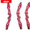 21/23/25 Inch ILF Recurve Bow Risers Aluminum CNC Milling Targeting Takedown Recurve Bow Riser Right Handed ILF Device for RH and and LH (25 inch/Right Hand, Red) view 2