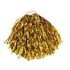 INOOMP 2pcs Cheerleading Pom Poms with Handle Metallic Foil Cheerleader Plastic Ring Pom Poms for Sports Party Dance Team Accessories Cheering Squad Golden view 1
