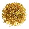 INOOMP 2pcs Cheerleading Pom Poms with Handle Metallic Foil Cheerleader Plastic Ring Pom Poms for Sports Party Dance Team Accessories Cheering Squad Golden view 2