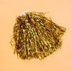 INOOMP 2pcs Cheerleading Pom Poms with Handle Metallic Foil Cheerleader Plastic Ring Pom Poms for Sports Party Dance Team Accessories Cheering Squad Golden view 3