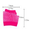 Lastclream 80s Short Fishnet Gloves for Women Cosplay Costume Party Accessories Fingerless Mesh Fishnet Glove (Hot Pink) view 4