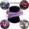 Lastclream Rhinestone Fingerless Sleeves for Women Fishnet Arm Sleeve 80s Party Costume Accessories Mesh Gloves (Blue) view 3