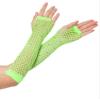 Lastclream Rhinestone Fingerless Sleeves for Women Fishnet Arm Sleeve 80s Party Costume Accessories Mesh Gloves (Green) view 1