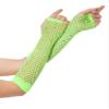 Lastclream Rhinestone Fingerless Sleeves for Women Fishnet Arm Sleeve 80s Party Costume Accessories Mesh Gloves (Green) view 2
