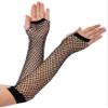 Lastclream Rhinestone Fingerless Sleeves for Women Fishnet Arm Sleeve 80s Party Costume Accessories Mesh Gloves (Black) view 1