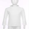Hansber Kids Boys Girls Thermal Underwear Top Long Sleeve Sweater Turtleneck T-Shirts Winter Base Shirts White 5-6 view 3