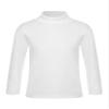 Hansber Kids Boys Girls Thermal Underwear Top Long Sleeve Sweater Turtleneck T-Shirts Winter Base Shirts White 9-10 view 1