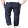 ESSYSHE Mens Slim Fit Flat Front Dress Pants Wrinkle Free Khaki Casual Pants 8252Navy A38x28 view 2