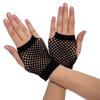 Lastclream 80s Short Fishnet Gloves for Women Cosplay Costume Party Accessories Fingerless Mesh Fishnet Glove (Black) view 1