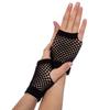 Lastclream 80s Short Fishnet Gloves for Women Cosplay Costume Party Accessories Fingerless Mesh Fishnet Glove (Black) view 2