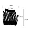 Lastclream 80s Short Fishnet Gloves for Women Cosplay Costume Party Accessories Fingerless Mesh Fishnet Glove (Black) view 4