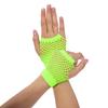 Lastclream 80s Short Fishnet Gloves for Women Cosplay Costume Party Accessories Fingerless Mesh Fishnet Glove (Green) view 2