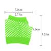 Lastclream 80s Short Fishnet Gloves for Women Cosplay Costume Party Accessories Fingerless Mesh Fishnet Glove (Green) view 4