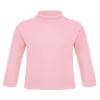 Hansber Kids Boys Girls Thermal Underwear Top Long Sleeve Sweater Turtleneck T-Shirts Winter Base Shirts Pink 9-10 view 1