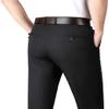 ESSYSHE Mens Slim Fit Flat Front Dress Pants Wrinkle Free Khaki Casual Pants 8252Black E36x34 view 2