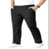 ESSYSHE Mens Slim Fit Flat Front Dress Pants Wrinkle Free Khaki Casual Pants 8252Black E36x34 view 3