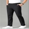 ESSYSHE Mens Slim Fit Flat Front Dress Pants Wrinkle Free Khaki Casual Pants 8252Black E36x34 view 4