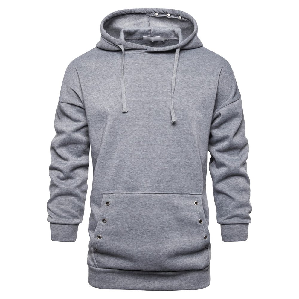 JEsilunmaMY Mens Outdoor Hoodies Fall Long Sleeve Drawstring Sweatshirt with Pocket Solid Color Casual Sport Pullover Tops (Light Grey,3X-Large)